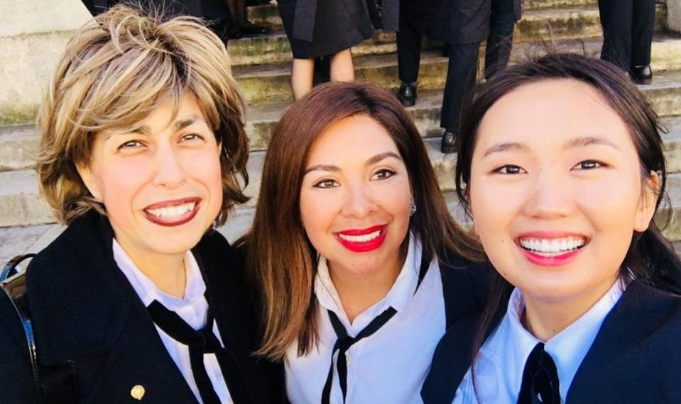 2018-19 current students: Amal Afifi from Eqypt (left); Shakira De La Vega from Bolivia (centre); Nomondalai Batjargal from Mongolia (right)