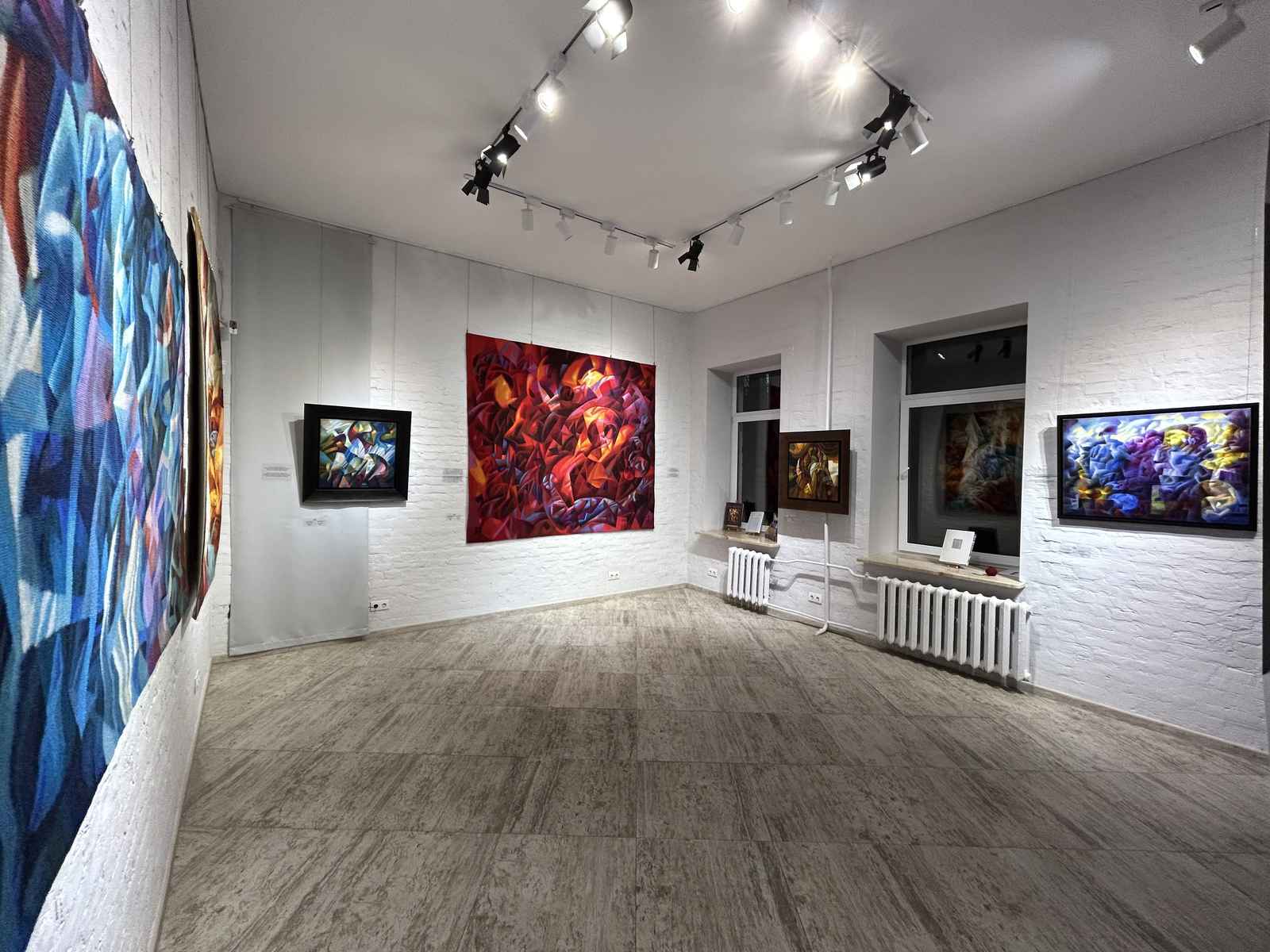 Tapestries on display at Portal 11 Gallery, Kyiv.