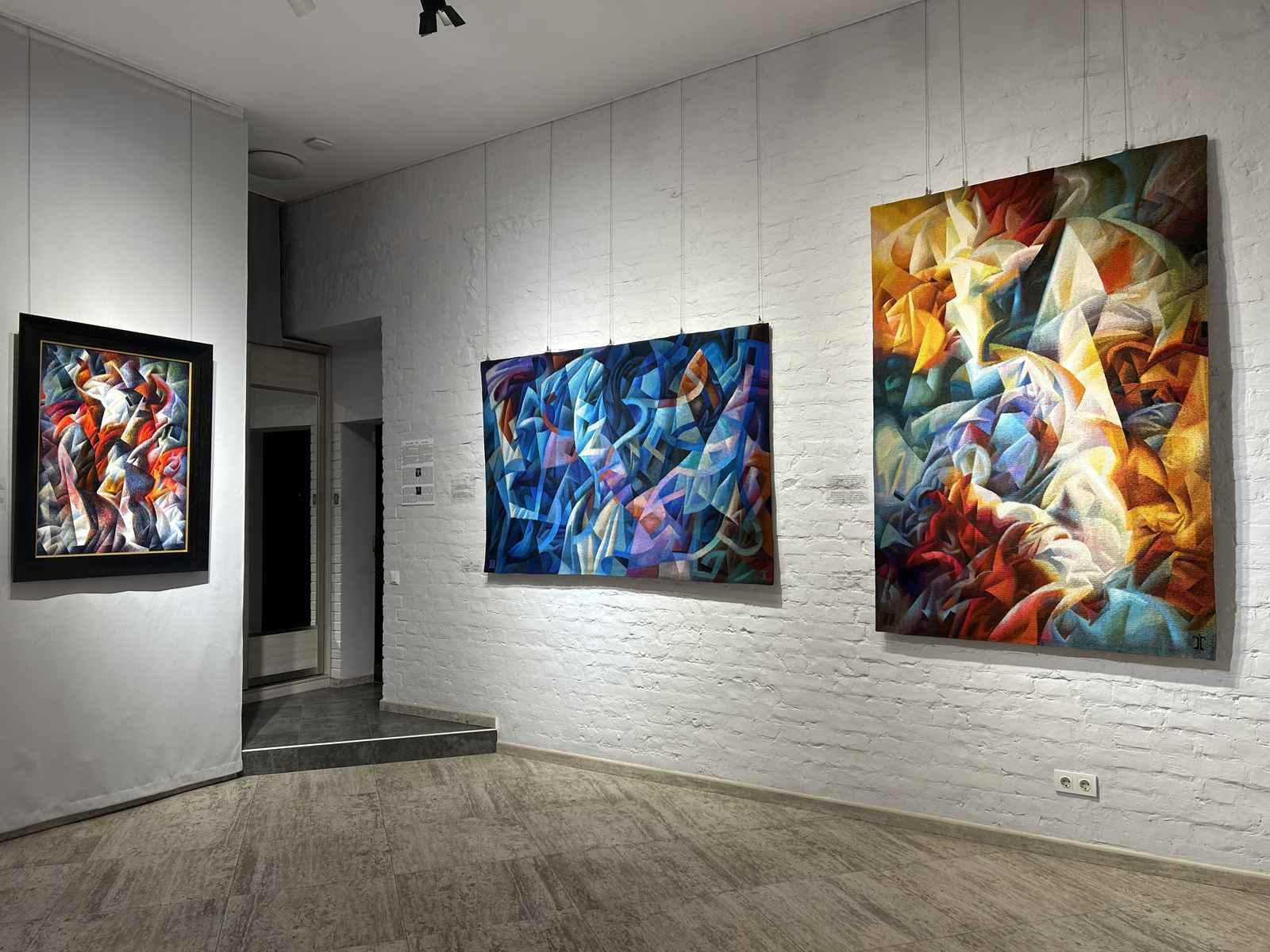 Tapestries on display at Portal 11 Gallery, Kyiv.