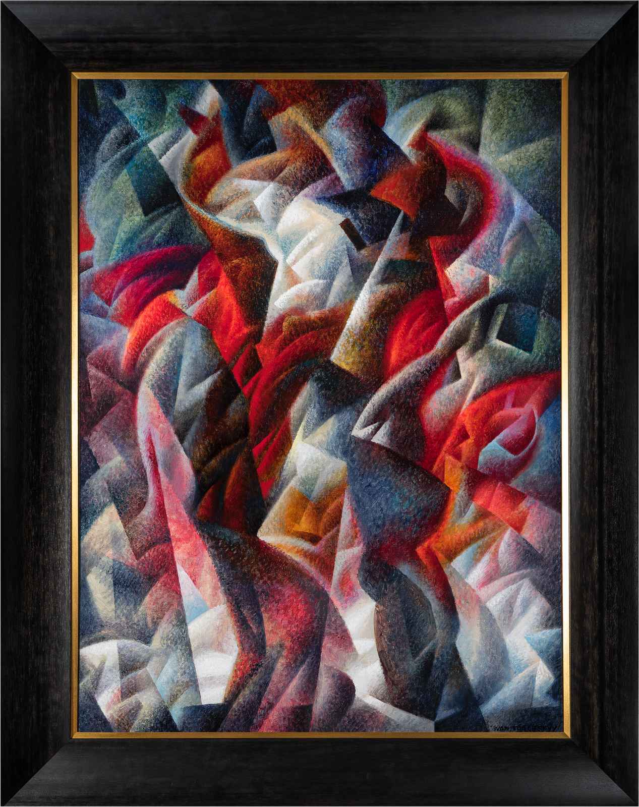 Dedication to Boccioni, Ivan Turetskyy, oil on canvas