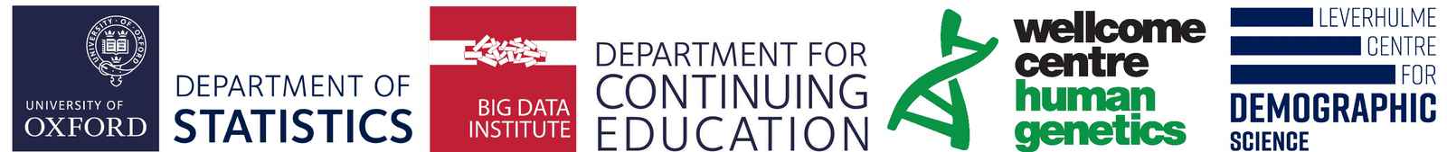 Oxford Statistical Genomics Summer School partner department logos
